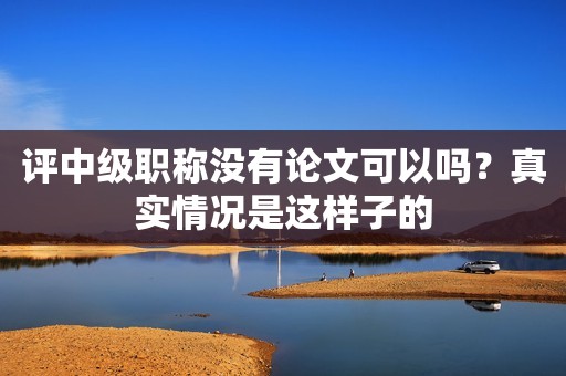 評中級職稱沒有論文可以嗎？真實(shí)情況是這樣子的