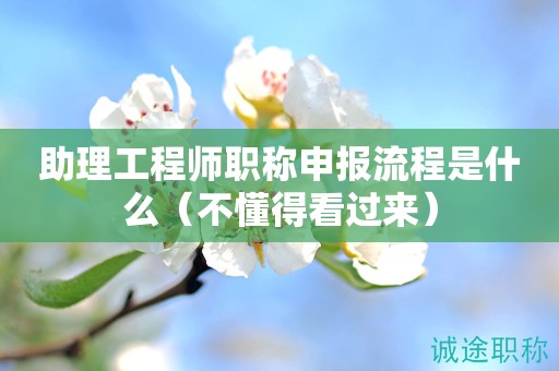 助理工程師職稱申報流程是什么（不懂得看過來）