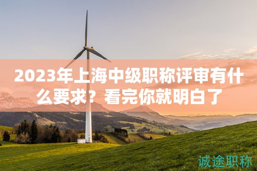 2024年上海中級職稱評審有什么要求？看完你就明白了