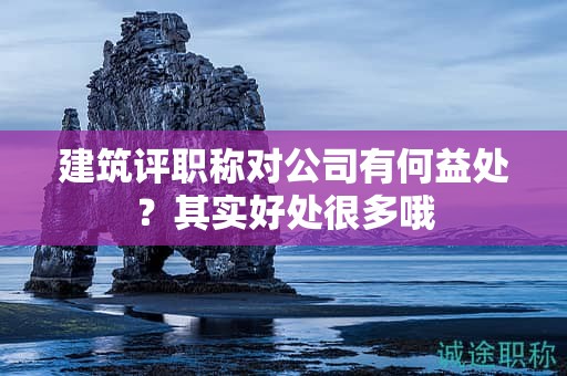 建筑評(píng)職稱對(duì)公司有何益處？其實(shí)好處很多哦
