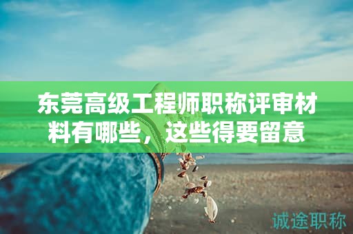 東莞高級工程師職稱評審材料有哪些，這些得要留意