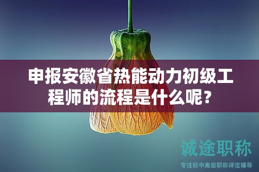 申報(bào)安徽省熱能動(dòng)力初級(jí)工程師的流程是什么呢？