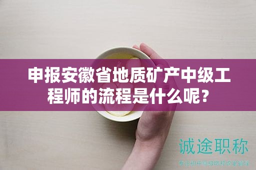 申報安徽省地質礦產(chǎn)中級工程師的流程是什么呢？