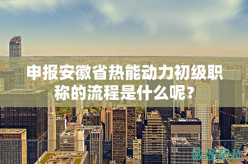 申報(bào)安徽省熱能動(dòng)力初級(jí)職稱的流程是什么呢？