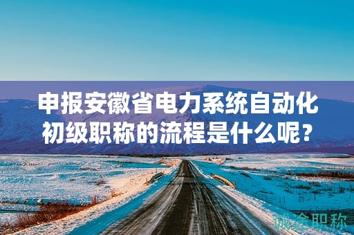 申報安徽省電力系統(tǒng)自動化初級職稱的流程是什么呢？