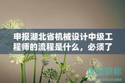 申報(bào)湖北省機(jī)械設(shè)計(jì)中級(jí)工程師的流程是什么，必須了解