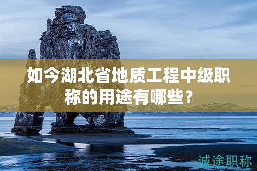 如今湖北省地質(zhì)工程中級職稱的用途有哪些？