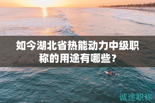 如今湖北省熱能動力中級職稱的用途有哪些？