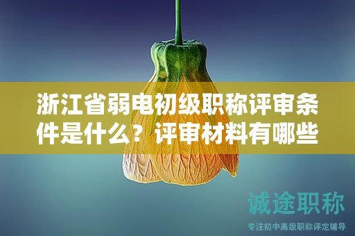浙江省弱電初級職稱評審條件是什么？評審材料有哪些？