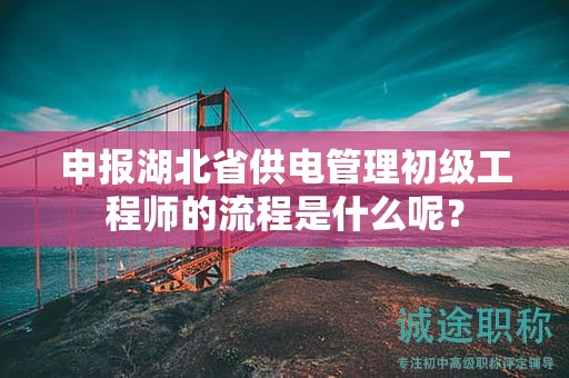 申報湖北省供電管理初級工程師的流程是什么呢？