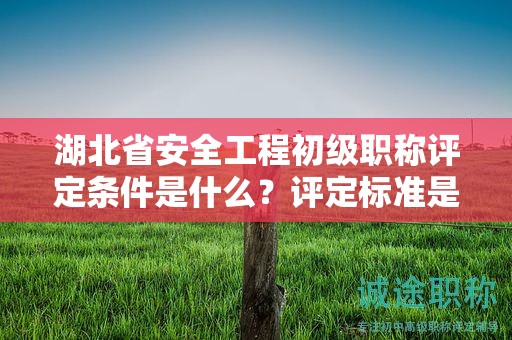 湖北省安全工程初級職稱評定條件是什么？評定標準是什么？