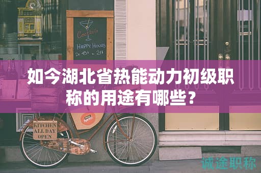 如今湖北省熱能動力初級職稱的用途有哪些？