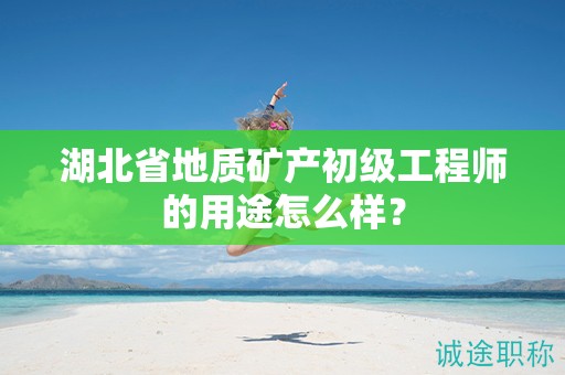 湖北省地質(zhì)礦產(chǎn)初級工程師的用途怎么樣？