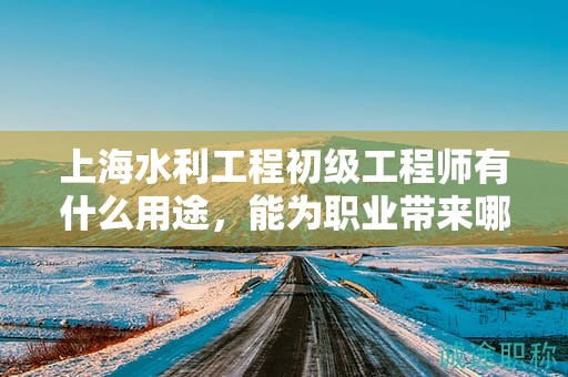 上海水利工程初級工程師有什么用途，能為職業(yè)帶來哪些好處？