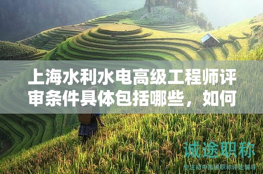 上海水利水電高級工程師評審條件具體包括哪些，如何有效準備？