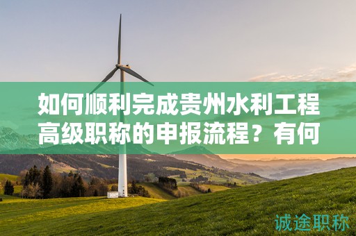 如何順利完成貴州水利工程高級(jí)職稱(chēng)的申報(bào)流程？有何關(guān)鍵步驟需注意？