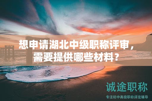 想申請(qǐng)湖北中級(jí)職稱(chēng)評(píng)審，需要提供哪些材料？