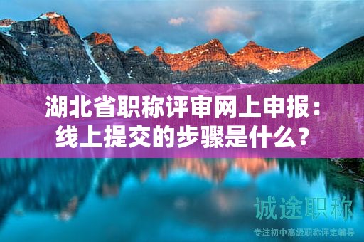 湖北省職稱評審網(wǎng)上申報(bào)：線上提交的步驟是什么？