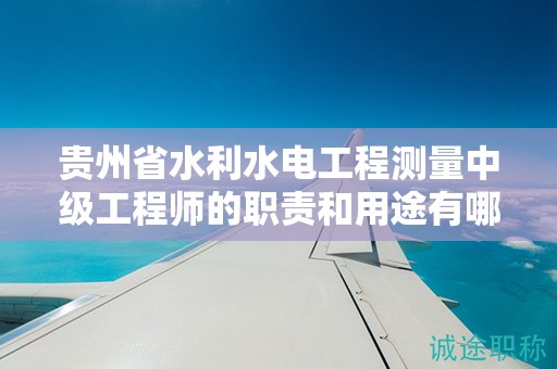 貴州省水利水電工程測(cè)量中級(jí)工程師的職責(zé)和用途有哪些？