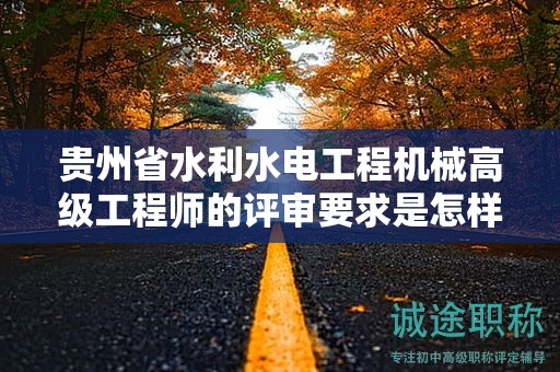 貴州省水利水電工程機(jī)械高級(jí)工程師的評(píng)審要求是怎樣的？