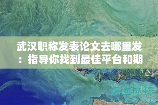 武漢職稱發(fā)表論文去哪里發(fā)：指導你找到最佳平臺和期刊