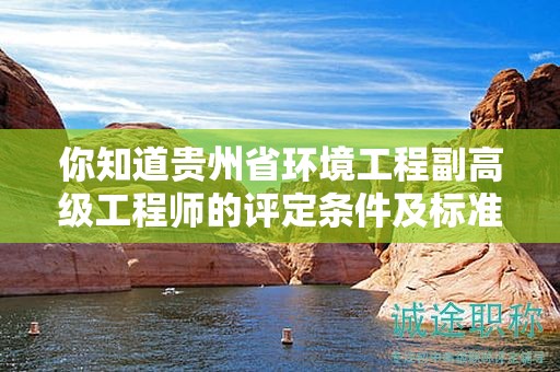 你知道貴州省環(huán)境工程副高級(jí)工程師的評(píng)定條件及標(biāo)準(zhǔn)嗎？