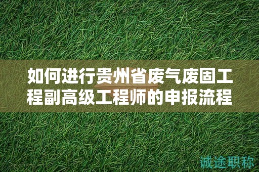 如何進(jìn)行貴州省廢氣廢固工程副高級(jí)工程師的申報(bào)流程？