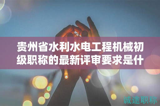貴州省水利水電工程機械初級職稱的最新評審要求是什么？