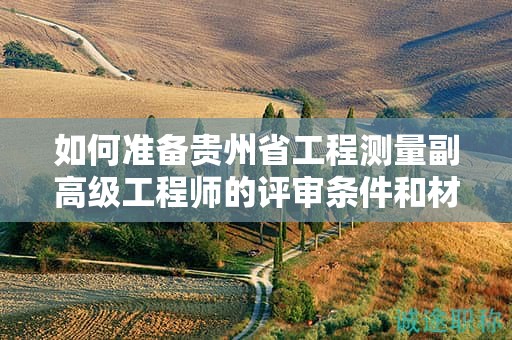 如何準備貴州省工程測量副高級工程師的評審條件和材料？
