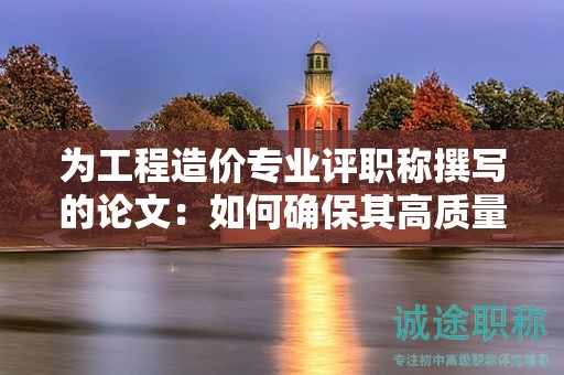為工程造價專業(yè)評職稱撰寫的論文：如何確保其高質(zhì)量？