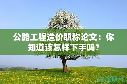 公路工程造價職稱論文：你知道該怎樣下手嗎？