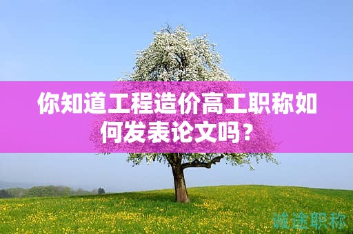 你知道工程造價(jià)高工職稱如何發(fā)表論文嗎？