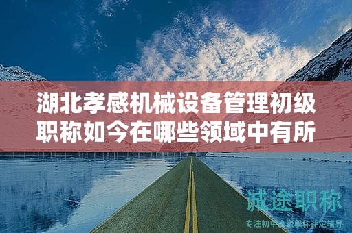 湖北孝感機(jī)械設(shè)備管理初級(jí)職稱(chēng)如今在哪些領(lǐng)域中有所作為？