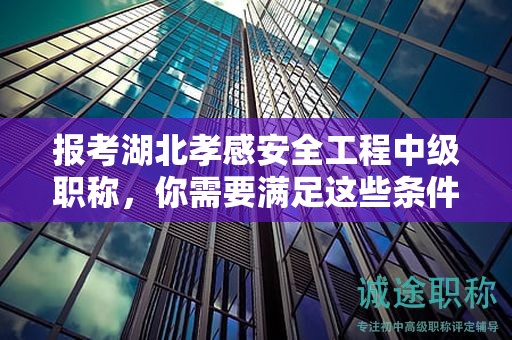 報(bào)考湖北孝感安全工程中級(jí)職稱，你需要滿足這些條件和要求
