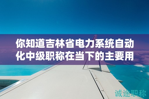 你知道吉林省電力系統(tǒng)自動化中級職稱在當下的主要用途是什么嗎？