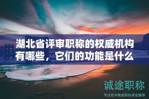 湖北省評(píng)審職稱的權(quán)威機(jī)構(gòu)有哪些，它們的功能是什么？