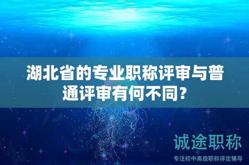湖北省的專業(yè)職稱評(píng)審與普通評(píng)審有何不同？