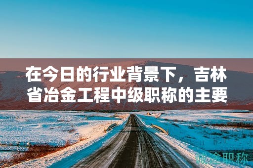 在今日的行業(yè)背景下，吉林省冶金工程中級(jí)職稱的主要用途是什么？
