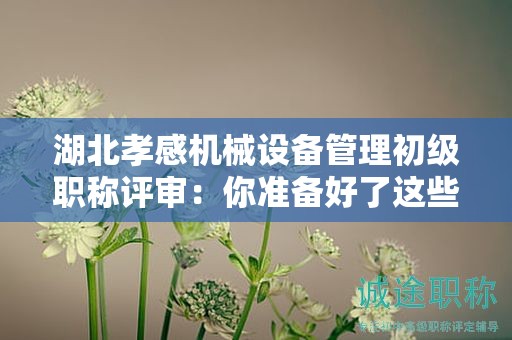 湖北孝感機(jī)械設(shè)備管理初級(jí)職稱評(píng)審：你準(zhǔn)備好了這些材料嗎？
