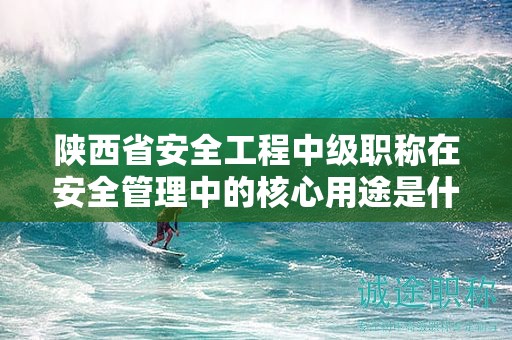陜西省安全工程中級職稱在安全管理中的核心用途是什么？