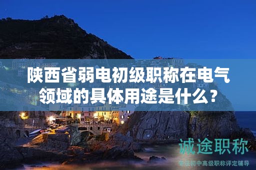 陜西省弱電初級職稱在電氣領(lǐng)域的具體用途是什么？