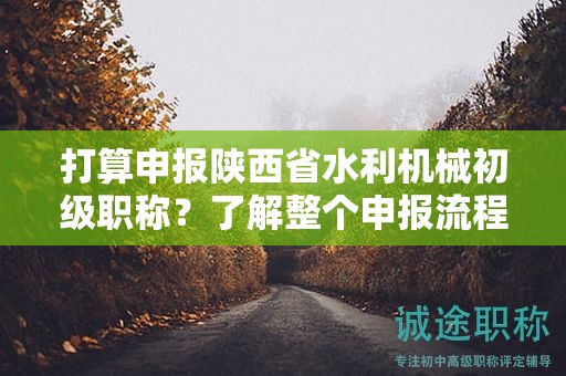 打算申報(bào)陜西省水利機(jī)械初級職稱？了解整個(gè)申報(bào)流程了嗎？