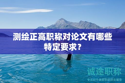 測繪正高職稱對論文有哪些特定要求？