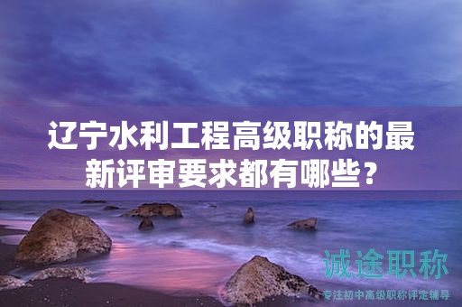 遼寧水利工程高級職稱的最新評審要求都有哪些？