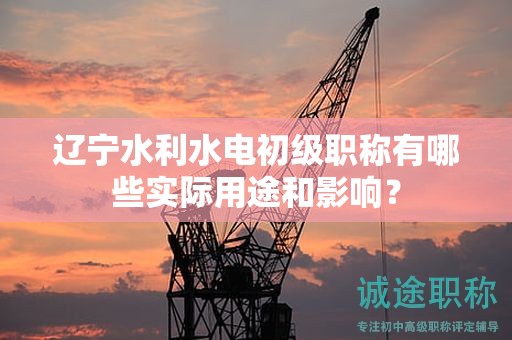 遼寧水利水電初級職稱有哪些實(shí)際用途和影響？