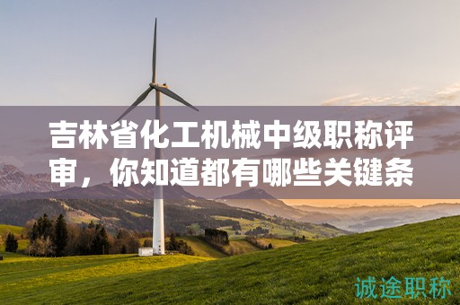 吉林省化工機(jī)械中級(jí)職稱(chēng)評(píng)審，你知道都有哪些關(guān)鍵條件嗎？