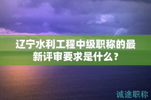遼寧水利工程中級(jí)職稱的最新評(píng)審要求是什么？