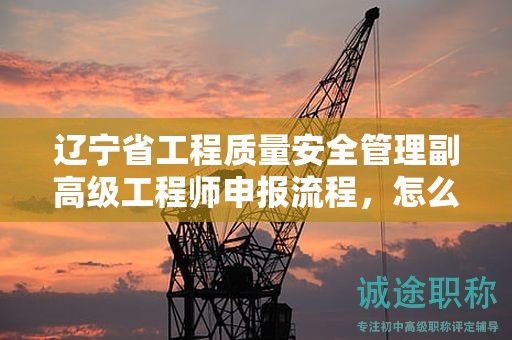 遼寧省工程質(zhì)量安全管理副高級(jí)工程師申報(bào)流程，怎么操作最為高效？