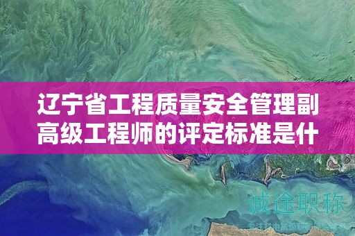 遼寧省工程質(zhì)量安全管理副高級(jí)工程師的評(píng)定標(biāo)準(zhǔn)是什么，怎樣更好地達(dá)標(biāo)？