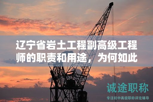 遼寧省巖土工程副高級(jí)工程師的職責(zé)和用途，為何如此重要？